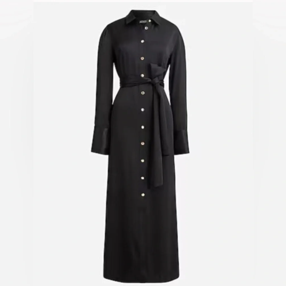 NEW J.Crew Drapey shirtdress in luster crepe 10